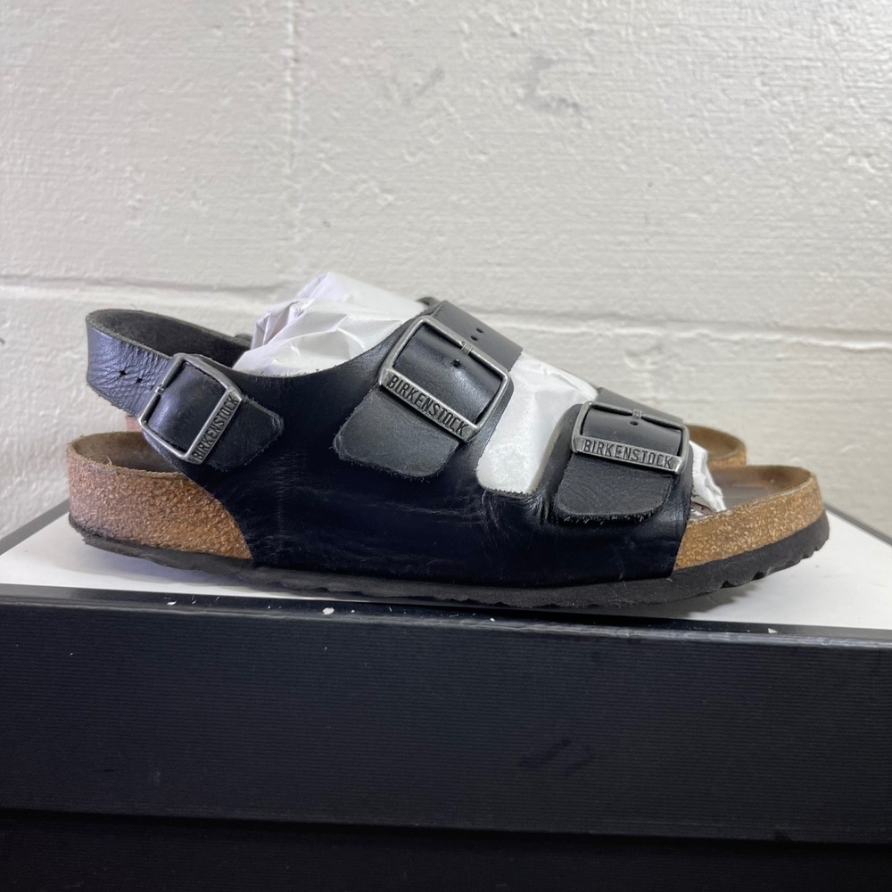 Birkenstock Milano Black Birko Flor Sandals Slingback Women's 40 EU/9 US Wide